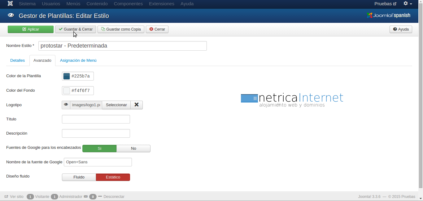 Insertar logotipo en joomla imágen 4