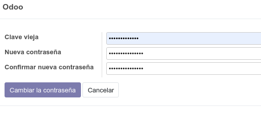 Cómo cambiar la contraseña de administrador en Odoo